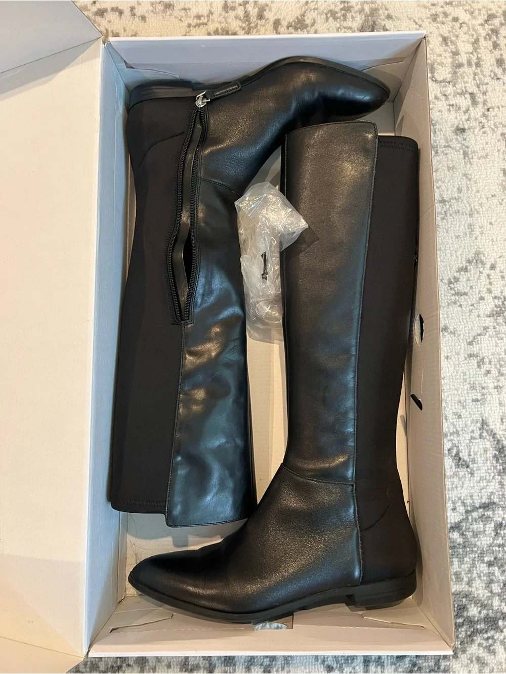 Nine West Black Over-the-Knee Leather Riding Boots